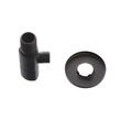 Robinet coltar Kruger Triangle, 1/2" - 1/2", rozeta, negru-mat