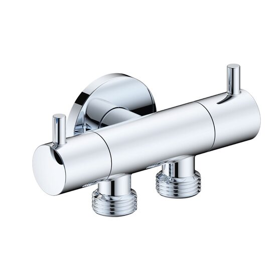 Robinet coltar dublu Kruger, 1/2" - 1/2" - 3/4", levier