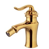Baterie bideu alama CHARM, AXYS, cartus ceramic, monocomanda, auriu, 16.3x14.1 cm