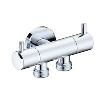 Robinet coltar dublu Kruger, 1/2" - 3/8" - 3/4", levier
