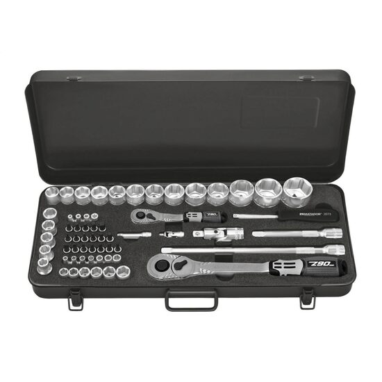 Trusa chei tubulare Matador, 12.5 mm, otel crom-vanadiu (set 61 buc)