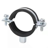 Brida fixare cu garnitura, cu diblu, otel zincat, Ø 87 - 92 mm