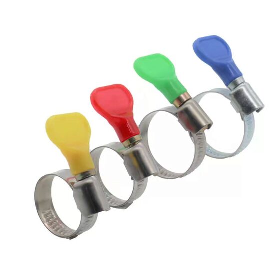 Set coliere metalice, reglabile, cu cheie, (5 buc) Ø 16 - 25 mm