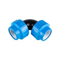 Cot compresiune pentru teava PEHD, 90 grade, Ø 25 mm, negru
